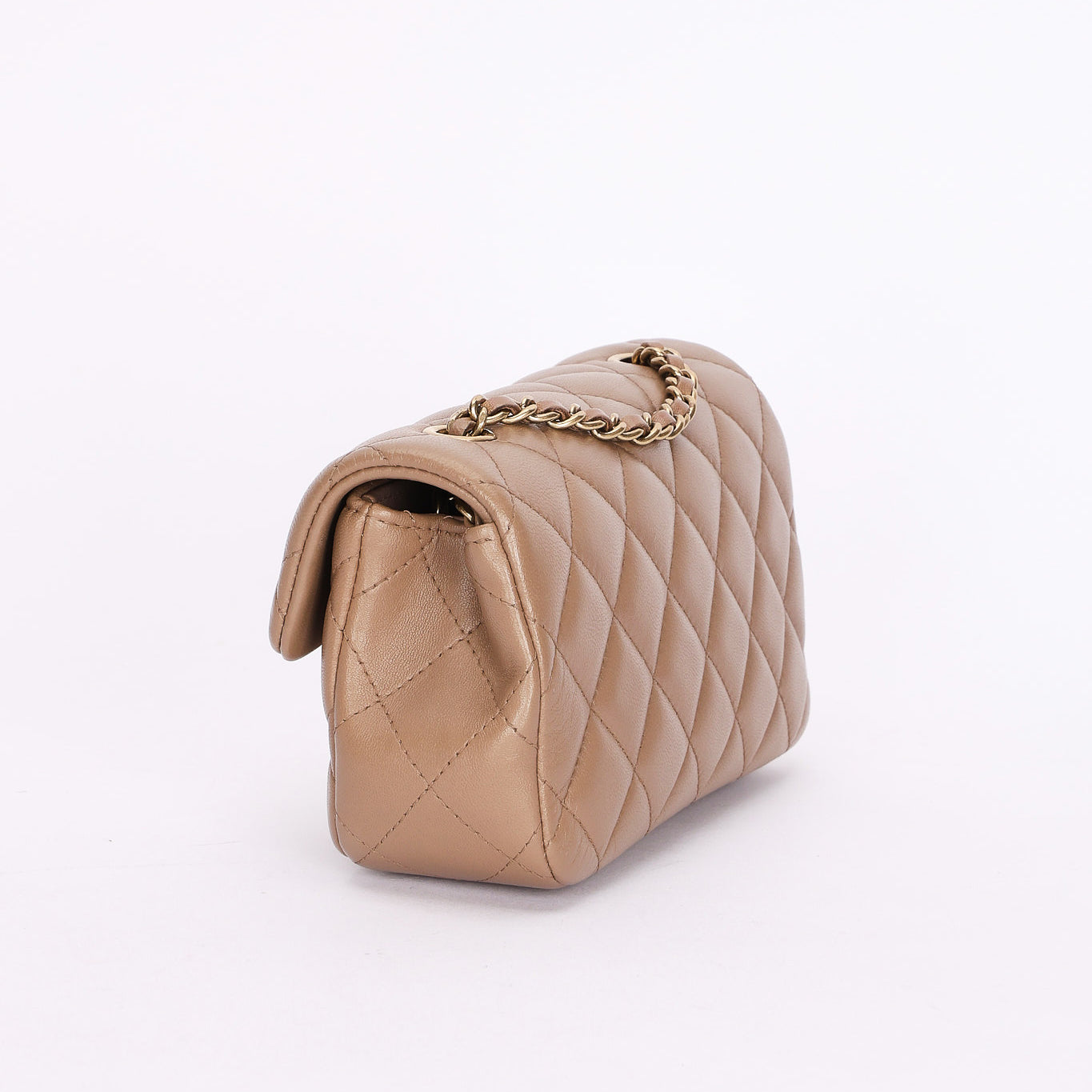 Chanel Extra Mini Classic Single Flap Taupe ACGHW
