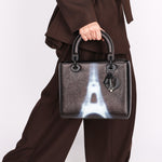 Dior Medium Lady Eiffel Tower Crinkled Calfskin
