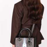 Dior Medium Lady Eiffel Tower Crinkled Calfskin