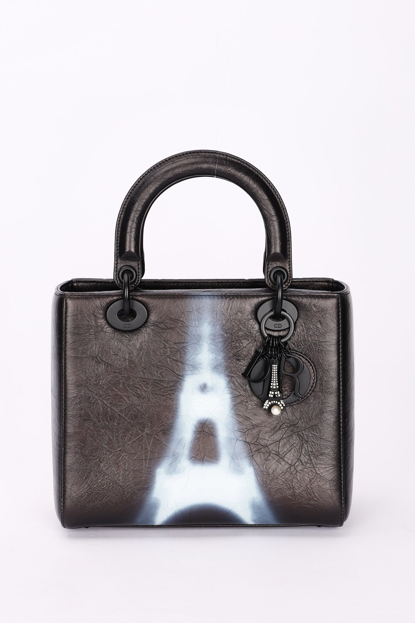 Dior Medium Lady Eiffel Tower Crinkled Calfskin