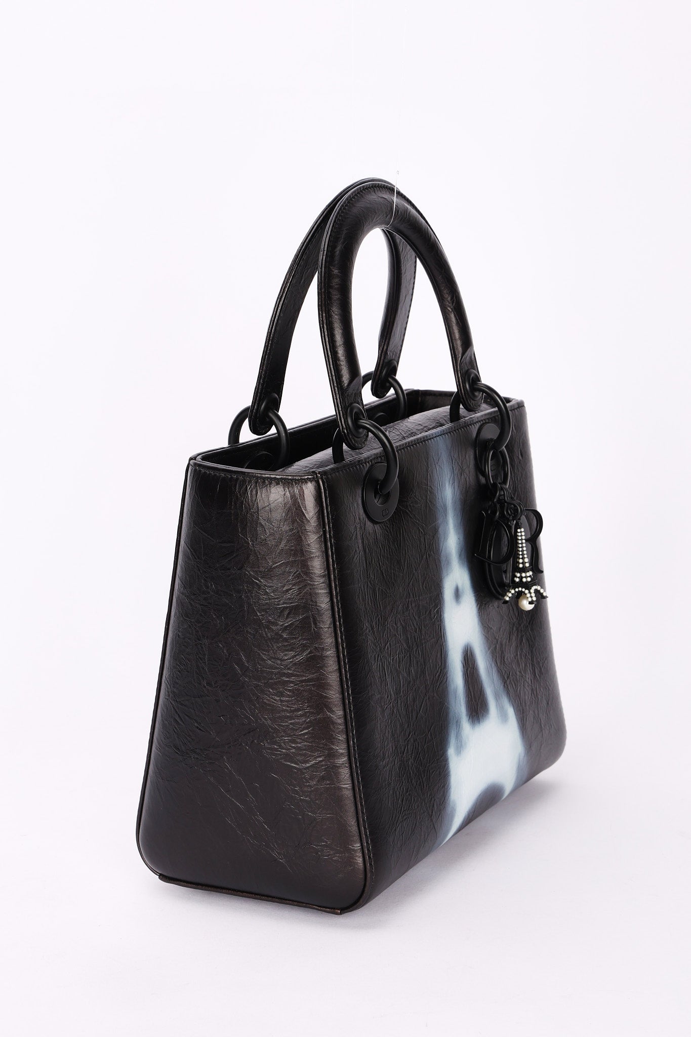 Dior Medium Lady Eiffel Tower Crinkled Calfskin