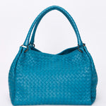 Bottega Veneta Intrecciato Shoulder Bag Cobalt Blue