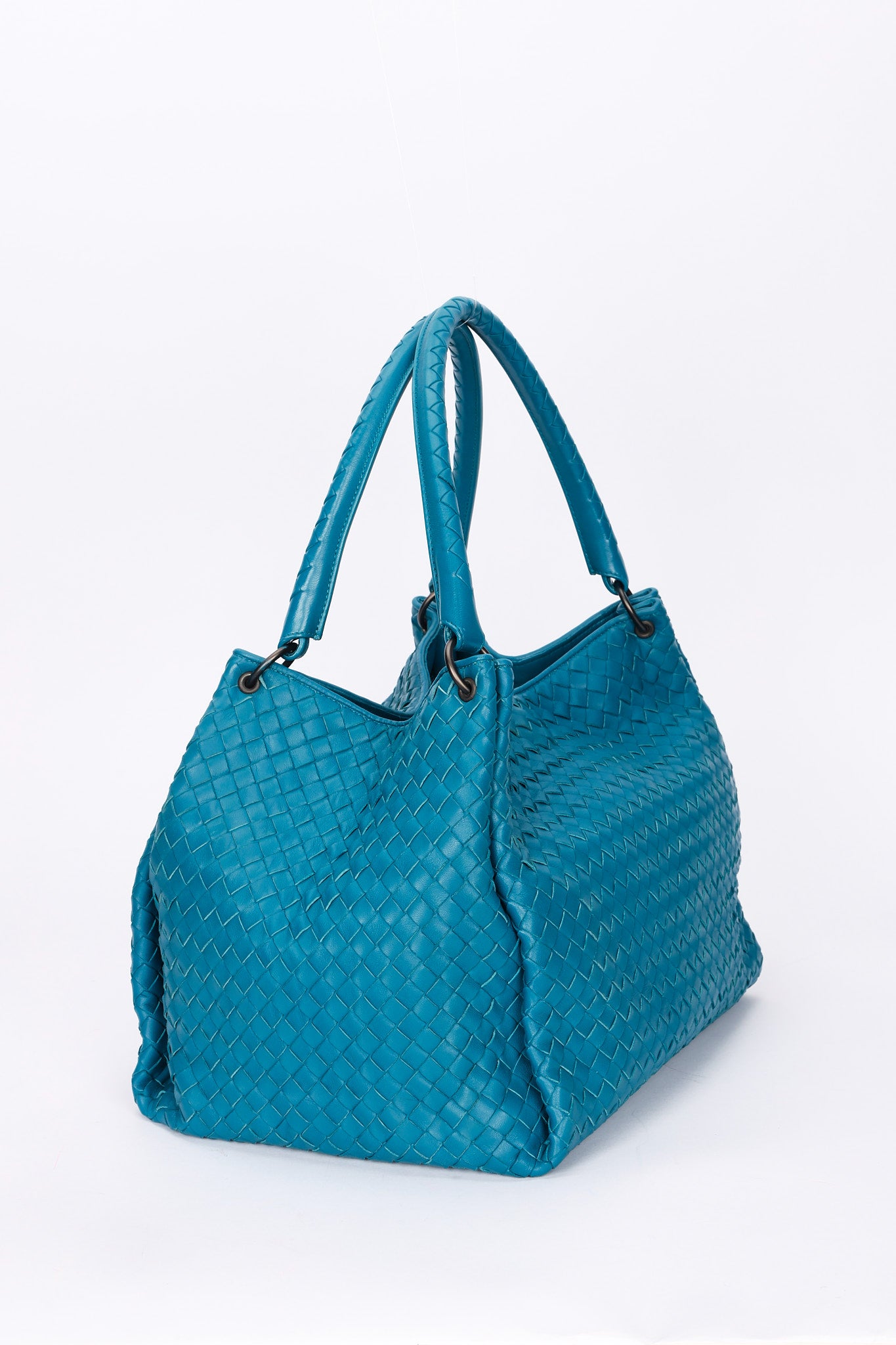 Bottega Veneta Intrecciato Shoulder Bag Cobalt Blue