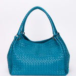 Bottega Veneta Intrecciato Shoulder Bag Cobalt Blue