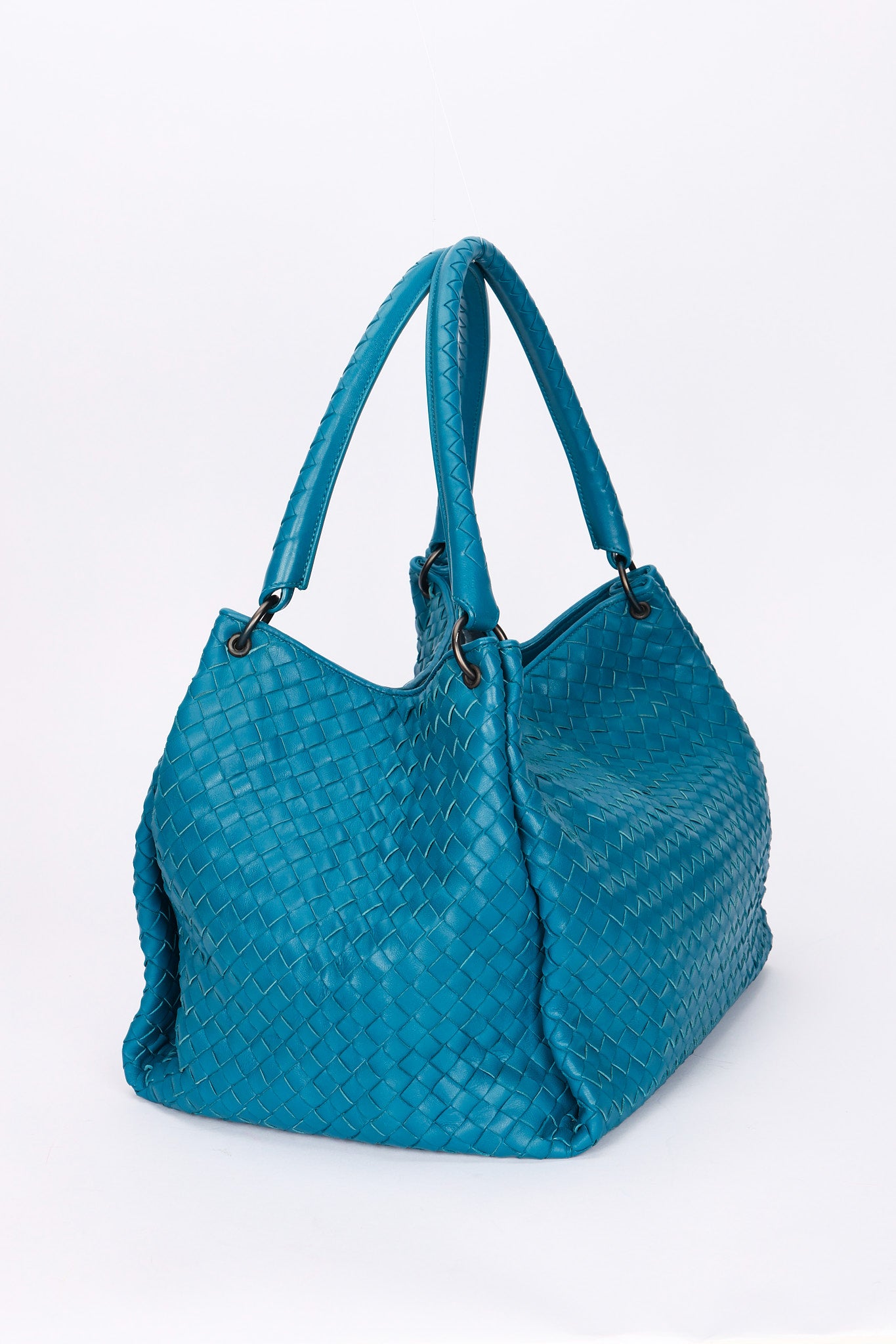 Bottega Veneta Intrecciato Shoulder Bag Cobalt Blue