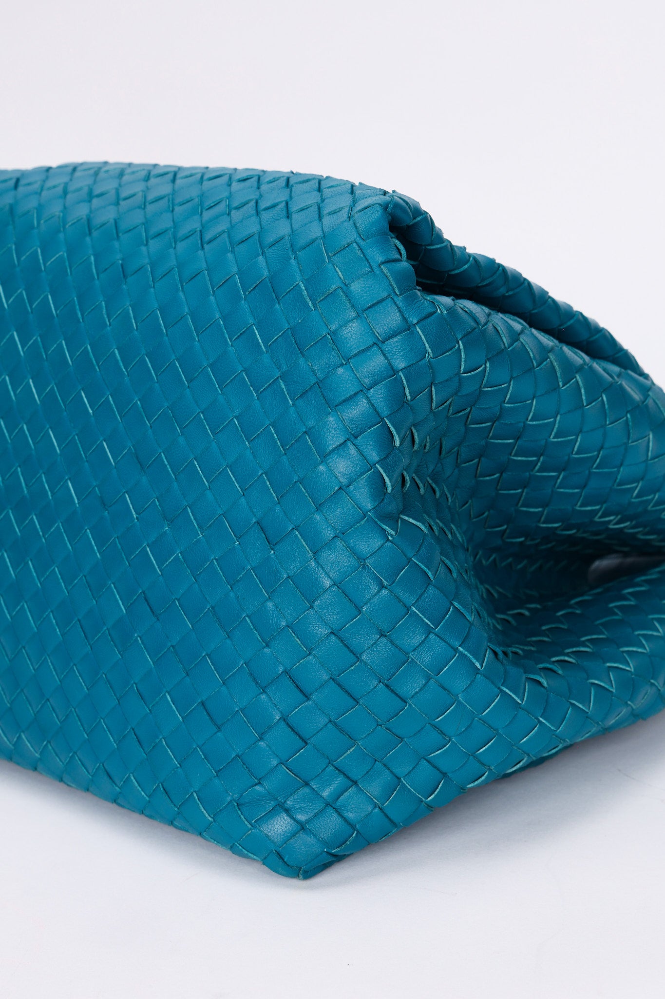 Bottega Veneta Intrecciato Shoulder Bag Cobalt Blue