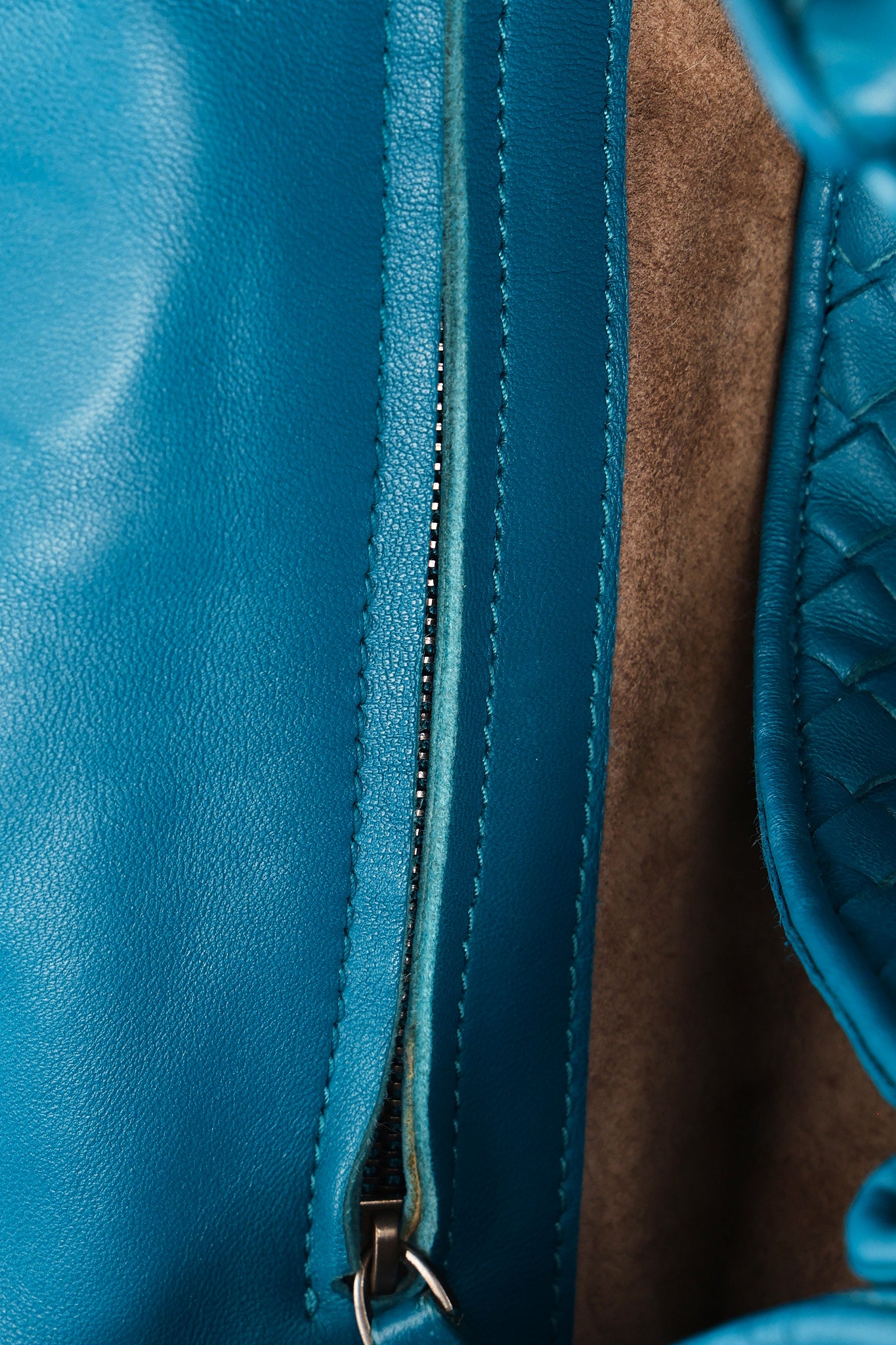 Bottega Veneta Intrecciato Shoulder Bag Cobalt Blue