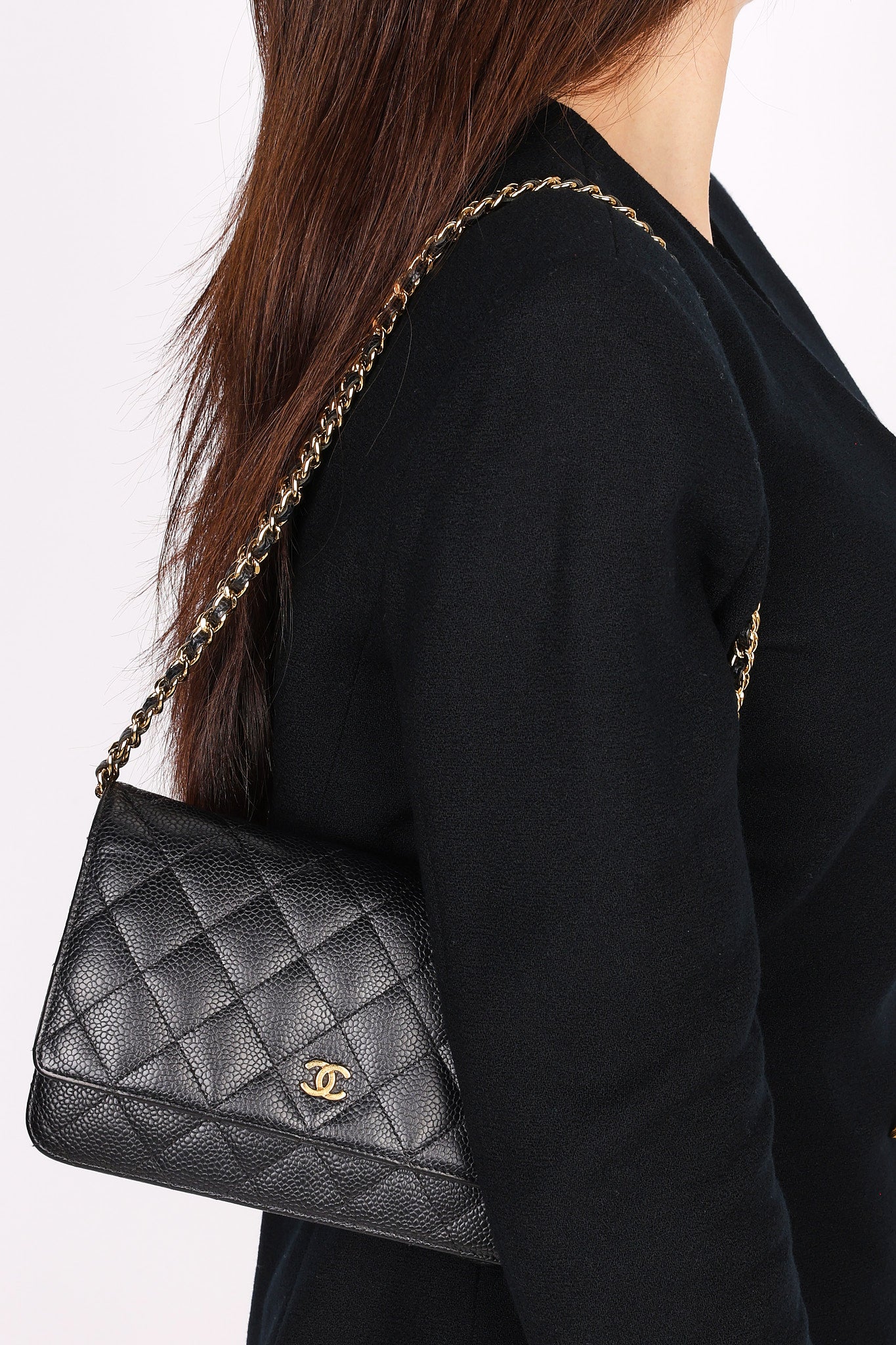 Chanel Wallet on Chain Black Caviar GHW