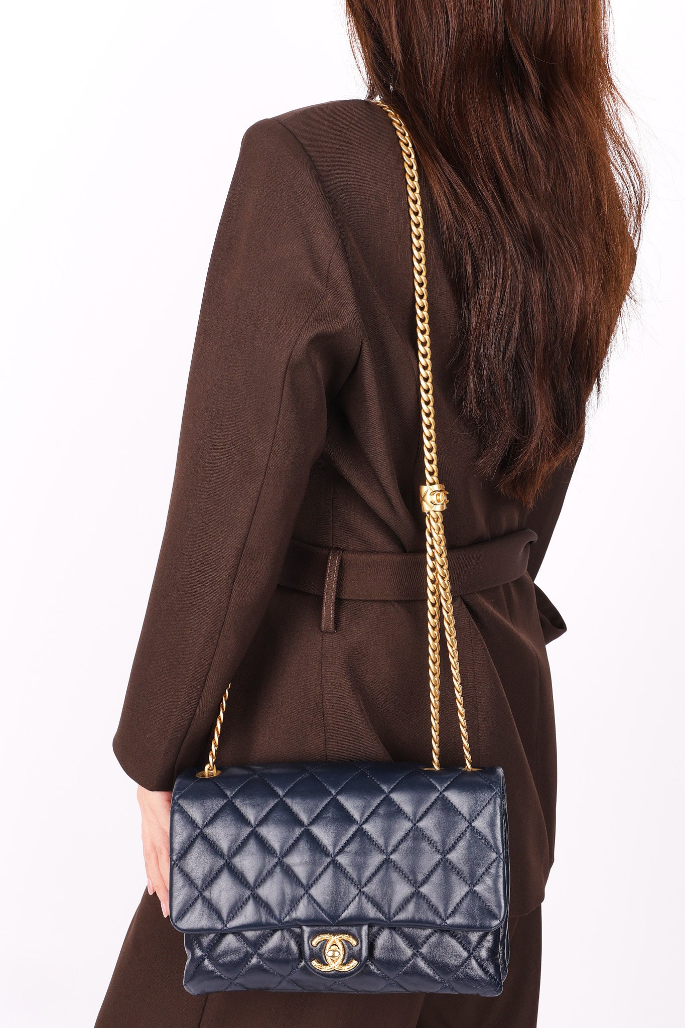 Chanel Bag Navy Lambskin AGHW