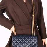 Chanel Bag Navy Lambskin AGHW