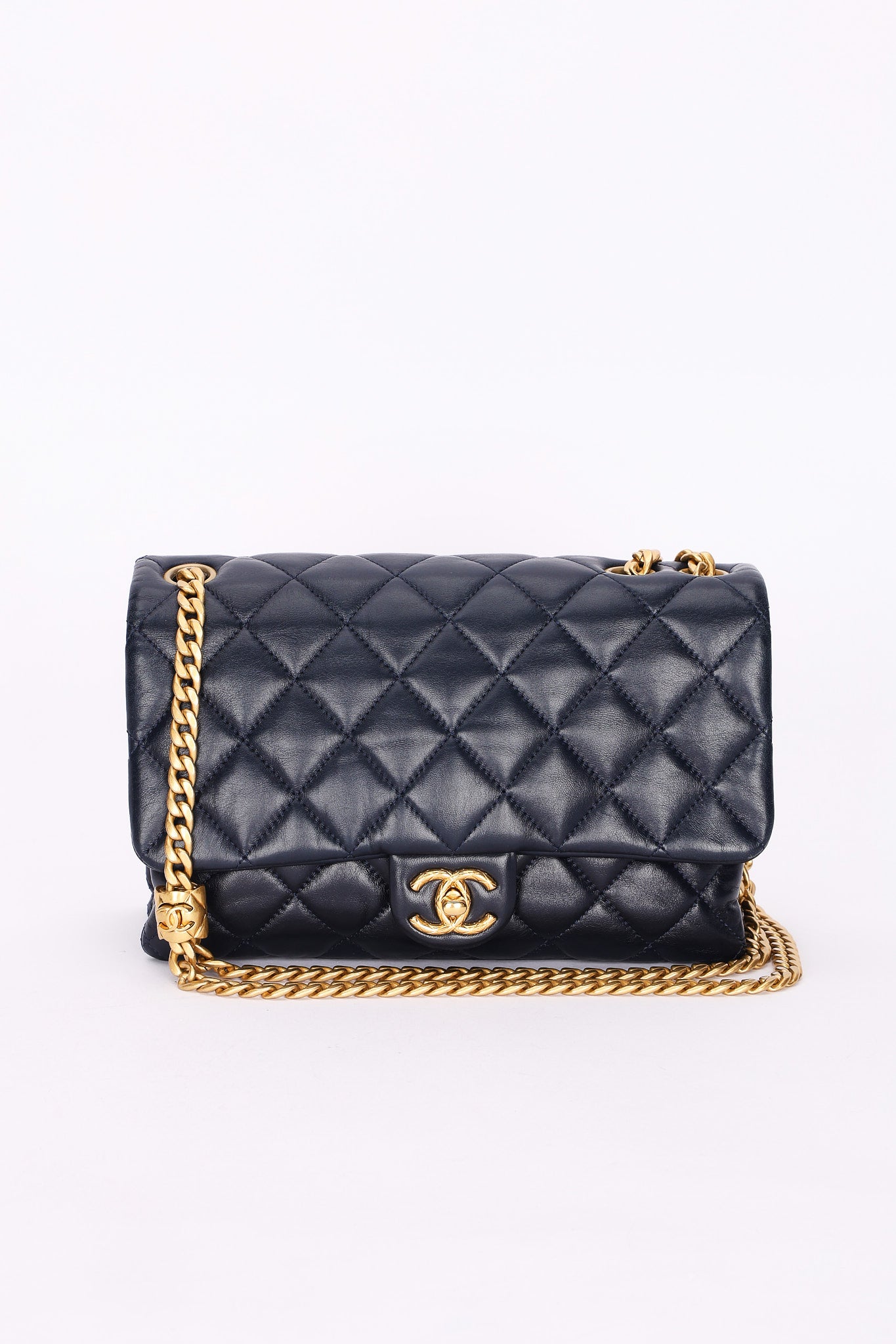 Chanel Bag Navy Lambskin AGHW