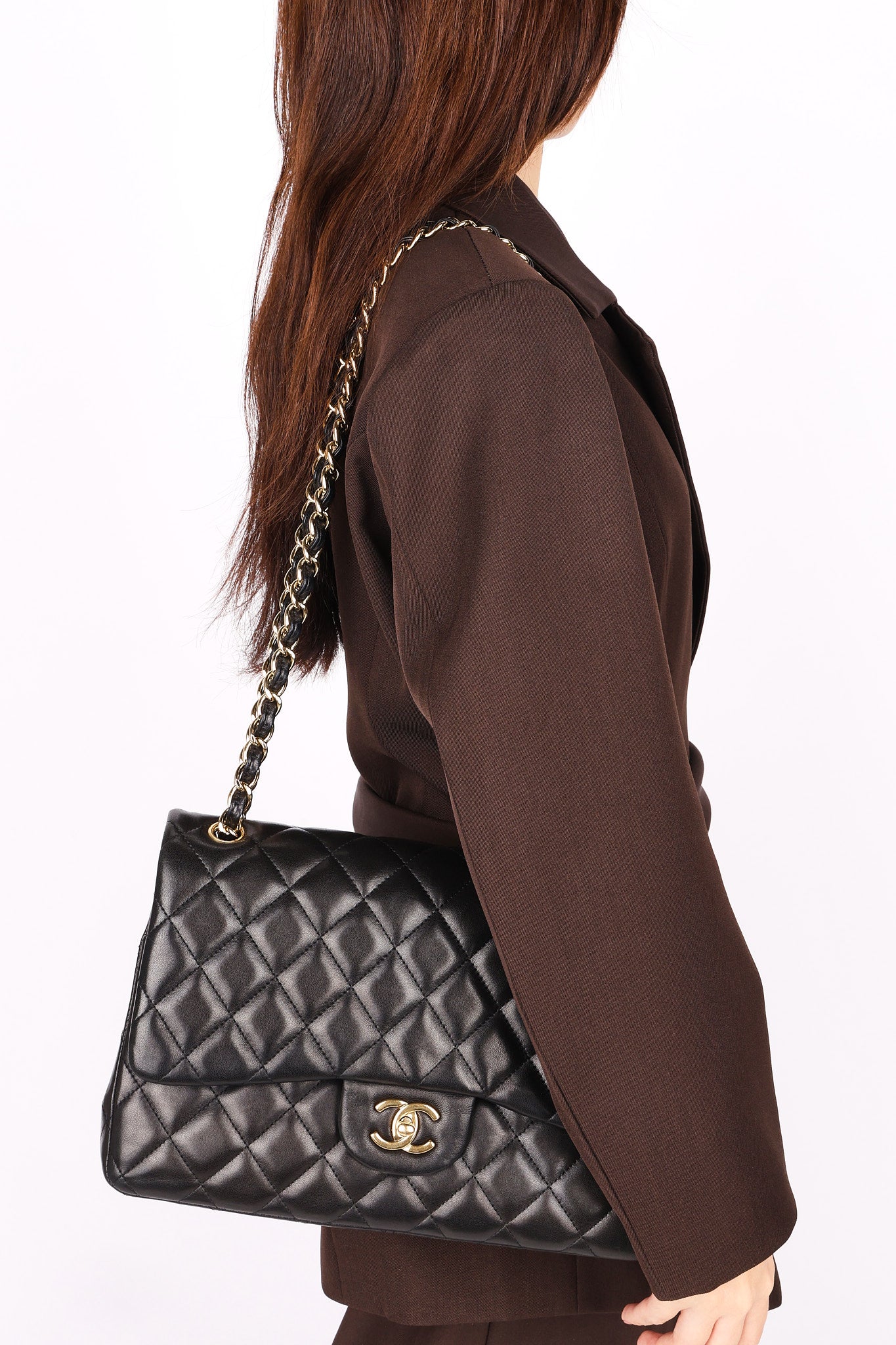 Chanel Jumbo Classic Double Flap Black Lambskin GHW