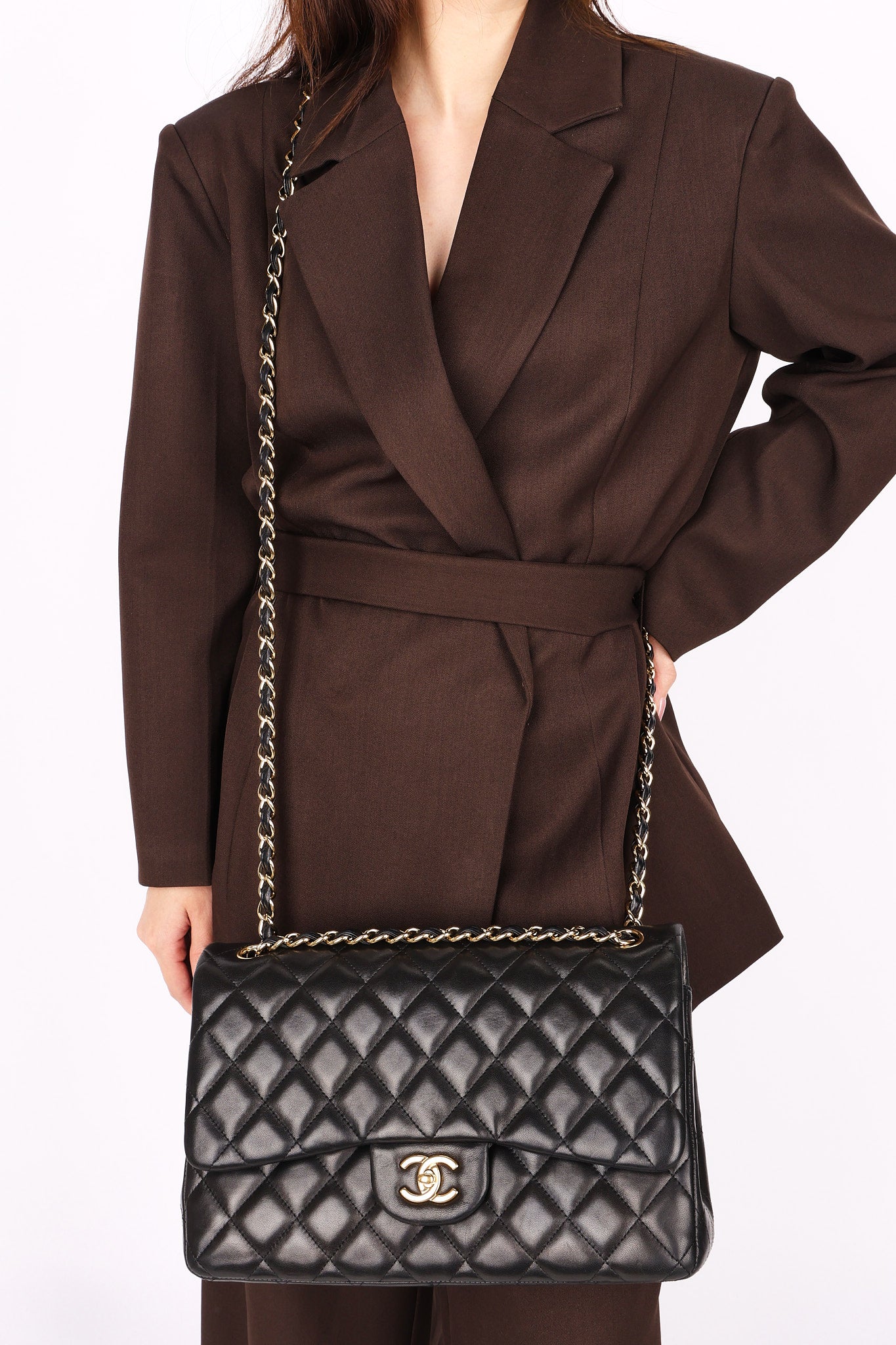 Chanel Jumbo Classic Double Flap Black Lambskin GHW