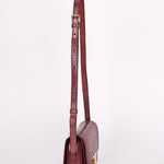 Celine Teen Triomphe Crossbody Bag Burgundy Lizard