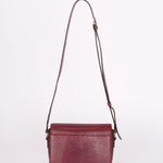 Celine Teen Triomphe Crossbody Bag Burgundy Lizard