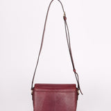 Celine Teen Triomphe Crossbody Bag Burgundy Lizard