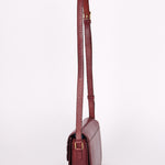 Celine Teen Triomphe Crossbody Bag Burgundy Lizard