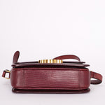 Celine Teen Triomphe Crossbody Bag Burgundy Lizard