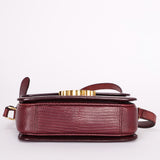 Celine Teen Triomphe Crossbody Bag Burgundy Lizard