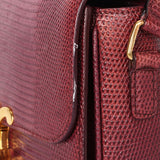 Celine Teen Triomphe Crossbody Bag Burgundy Lizard