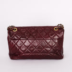 Chanel Single Flap Bordeaux Calfskin and Python AGHW