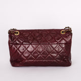Chanel Single Flap Bordeaux Calfskin and Python AGHW