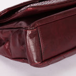 Chanel Single Flap Bordeaux Calfskin and Python AGHW