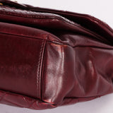 Chanel Single Flap Bordeaux Calfskin and Python AGHW
