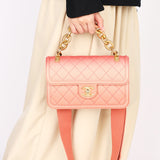 Chanel Small Sunset On The Sea Single Flap Coral Caviar AGHW