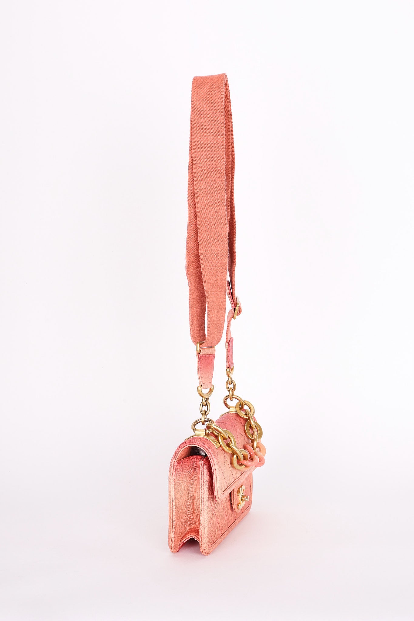 Chanel Small Sunset On The Sea Single Flap Coral Caviar AGHW