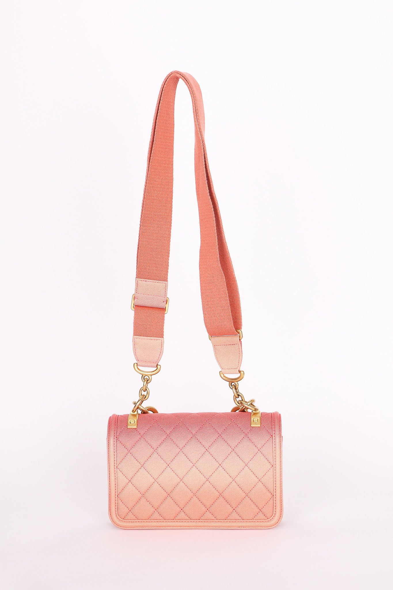 Chanel Small Sunset On The Sea Single Flap Coral Caviar AGHW