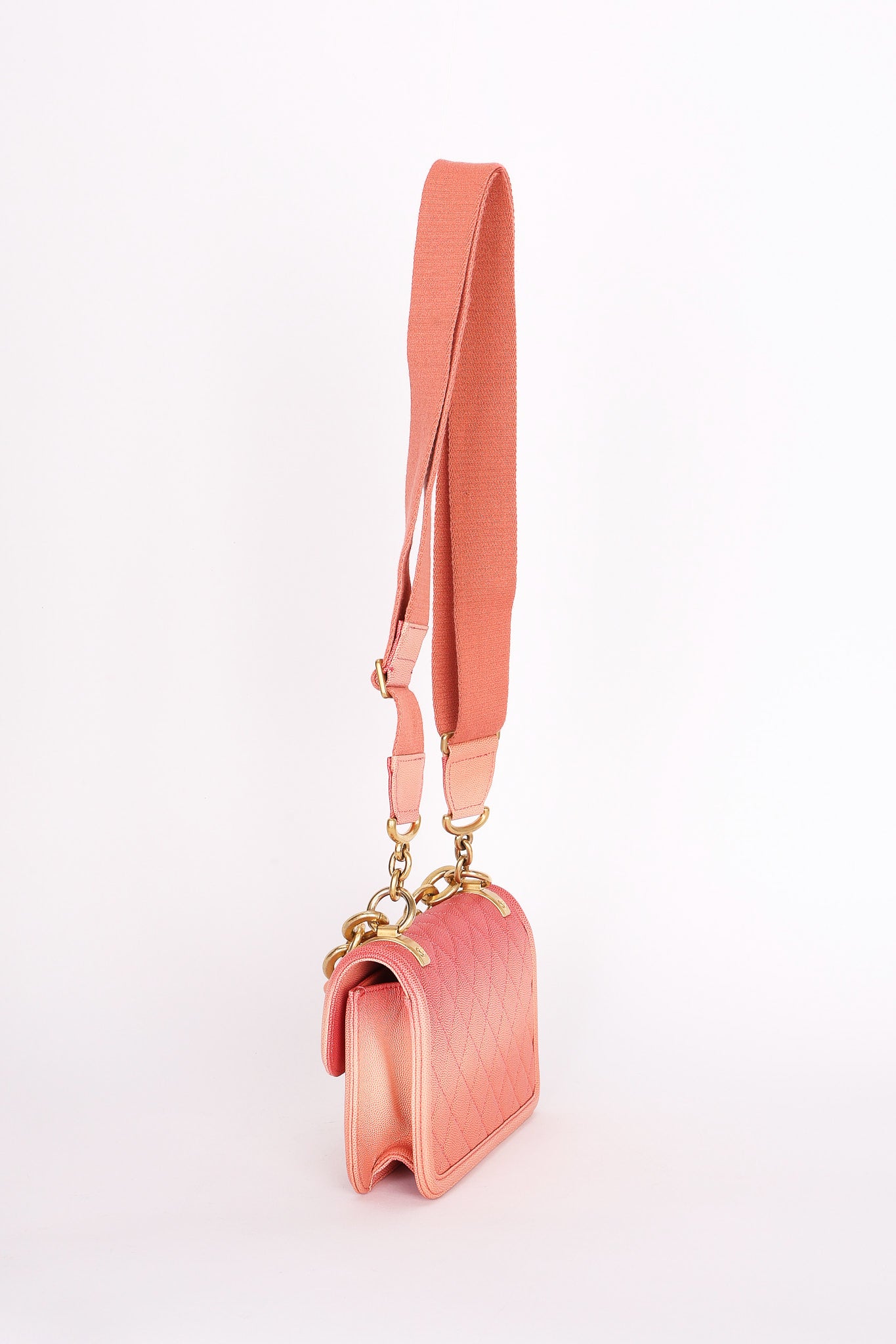 Chanel Small Sunset On The Sea Single Flap Coral Caviar AGHW