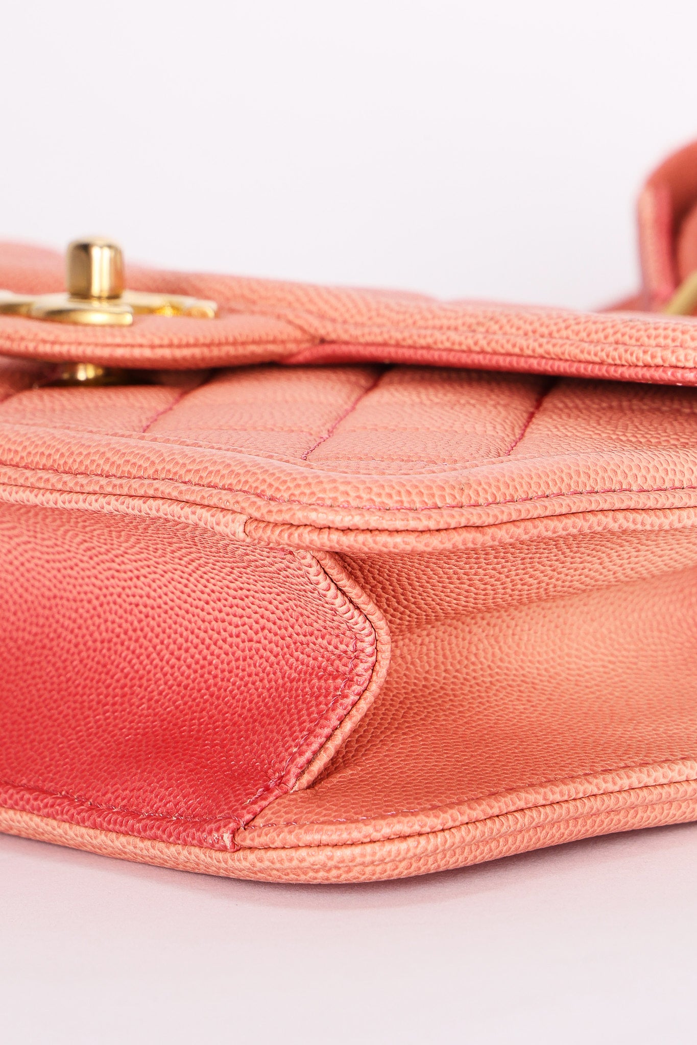 Chanel Small Sunset On The Sea Single Flap Coral Caviar AGHW