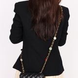 Chanel Poker Charms Mini Square Flap Black Lambskin AGHW
