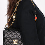 Chanel Poker Charms Mini Square Flap Black Lambskin AGHW