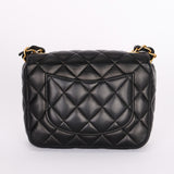 Chanel Poker Charms Mini Square Flap Black Lambskin AGHW