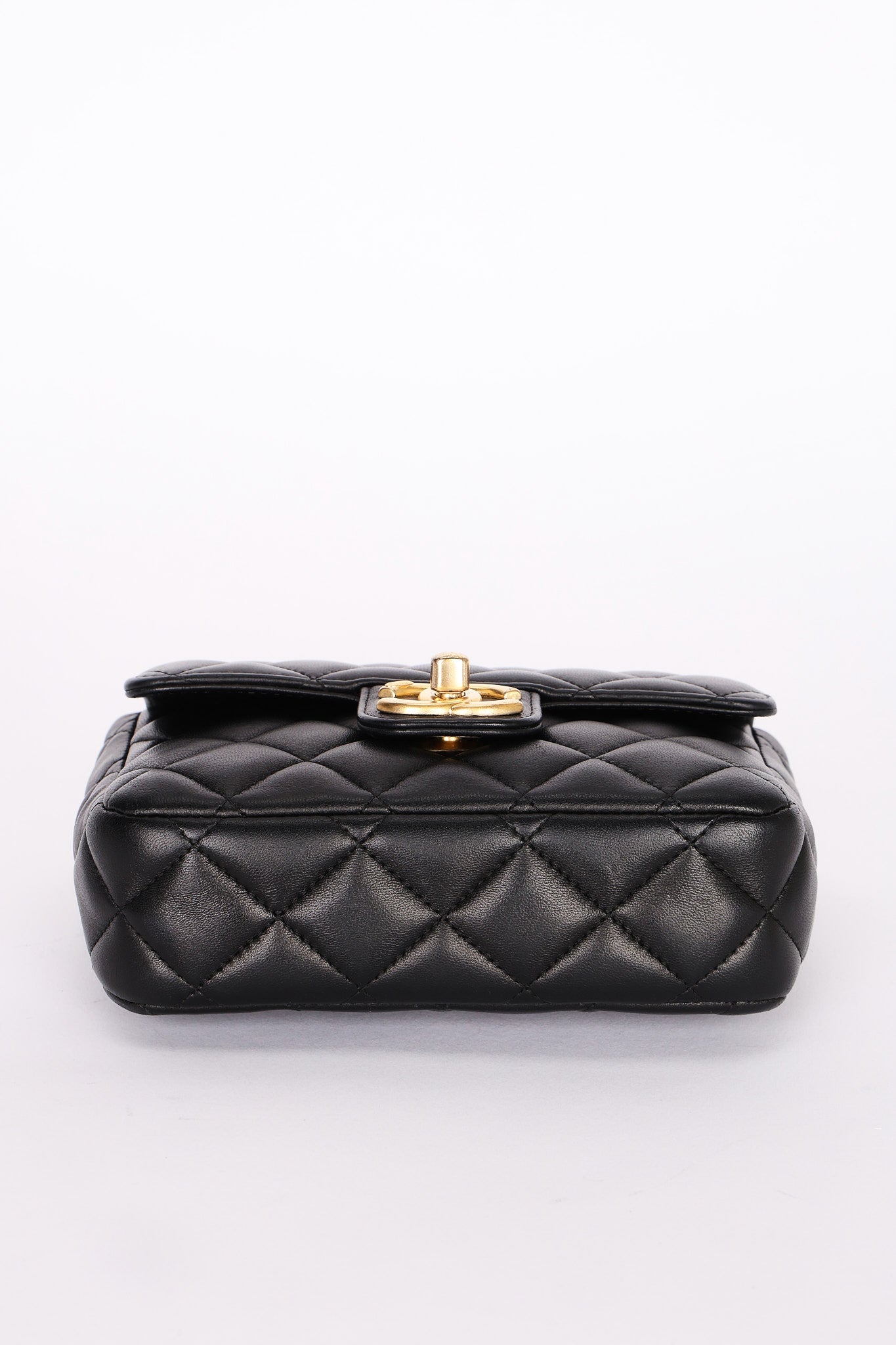 Chanel Poker Charms Mini Square Flap Black Lambskin AGHW
