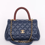 Chanel Caviar Navy Coco Handle Crossbody Bag