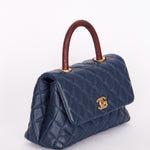 Chanel Caviar Navy Coco Handle Crossbody Bag