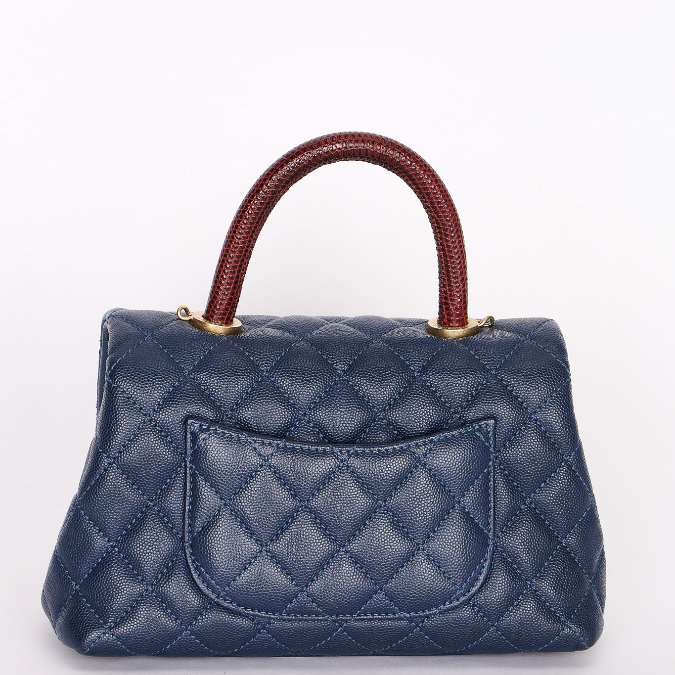 Chanel Caviar Navy Coco Handle Crossbody Bag