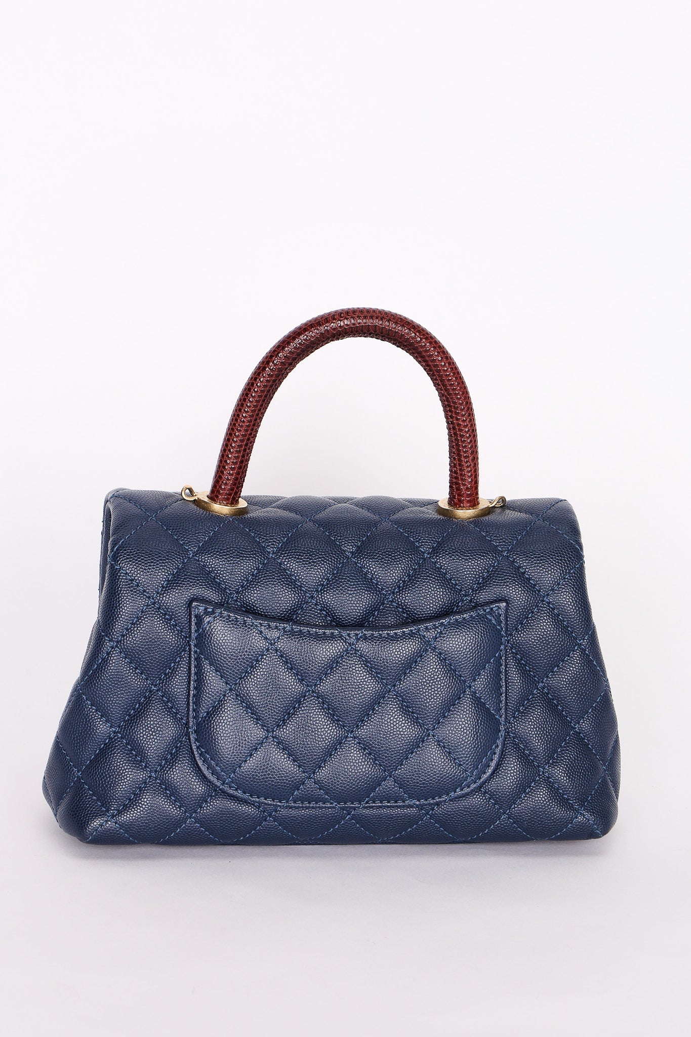 Chanel Caviar Navy Coco Handle Crossbody Bag