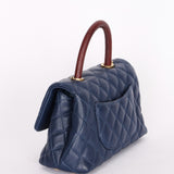 Chanel Caviar Navy Coco Handle Crossbody Bag