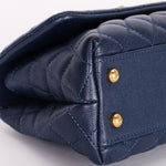 Chanel Caviar Navy Coco Handle Crossbody Bag