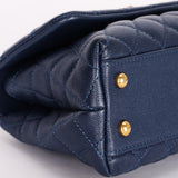 Chanel Caviar Navy Coco Handle Crossbody Bag