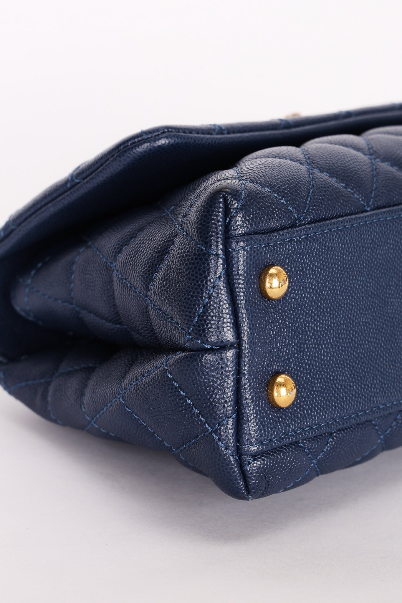 Chanel Caviar Navy Coco Handle Crossbody Bag