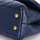 Chanel Caviar Navy Coco Handle Crossbody Bag