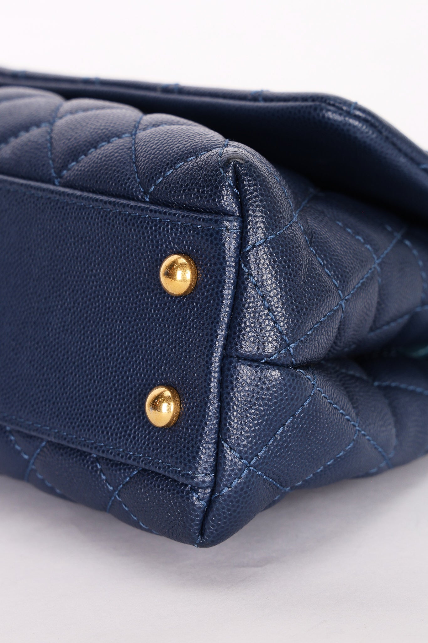 Chanel Caviar Navy Coco Handle Crossbody Bag