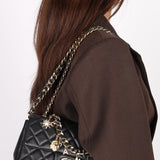 Chanel Coco Charms Mini Rectangular Black Lambskin 2020 CGHW
