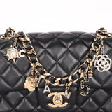 Chanel Coco Charms Mini Rectangular Black Lambskin 2020 CGHW