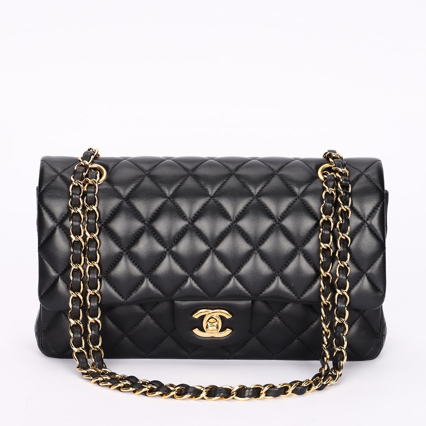 Chanel Medium Classic Double Flap Black Lambskin GHW